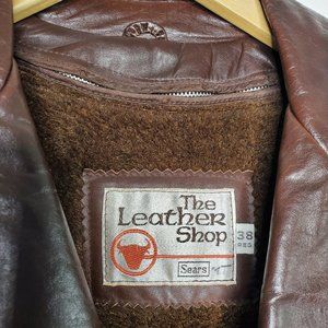 Sears | Jackets & Coats | Vintage Leather Jacket Lined 38r Sears Mens ...